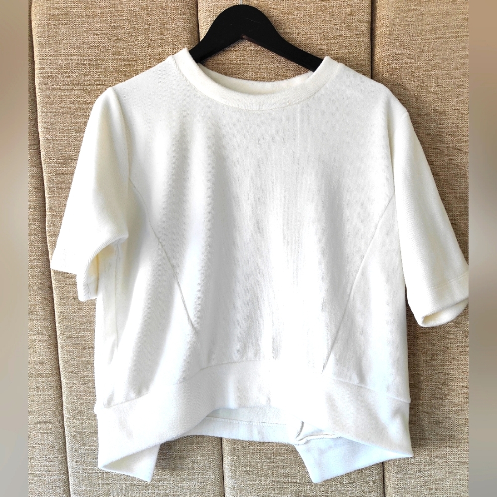 b+ab White velour oversized top